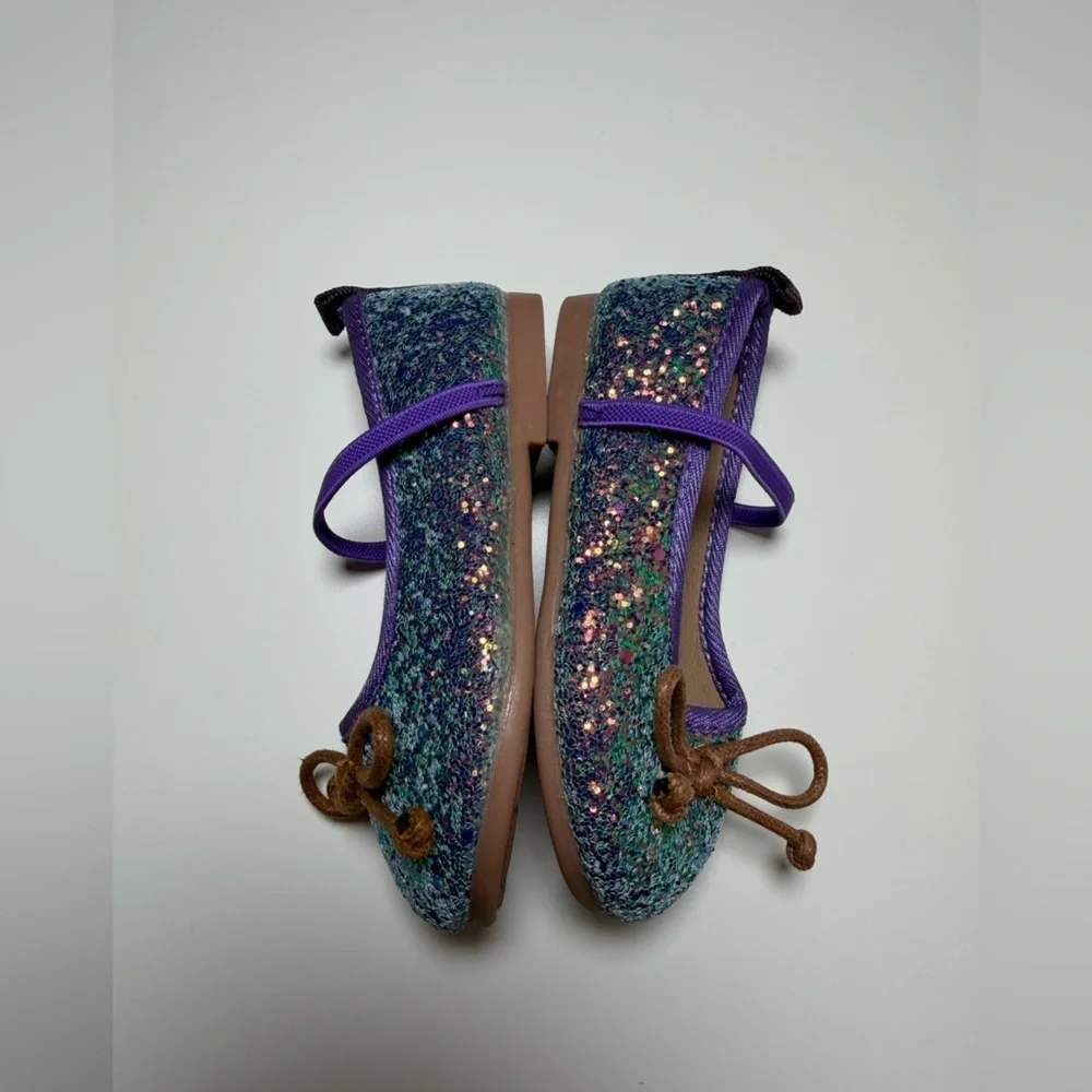 Kids Toddler Glitter Ballet Flats Size 23 (7C)